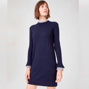 Club Monaco Dress with Pleated Collar and Sleeves - Size XS